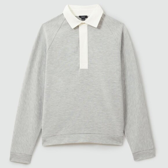 Reiss Gray Rugby Long Sleeve Shirt in Medium - Picture 5 of 7